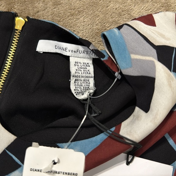 NWT Diane Von Furstenberg Carpreena Geometric Patterned Mini Dress - Picture 4 of 11